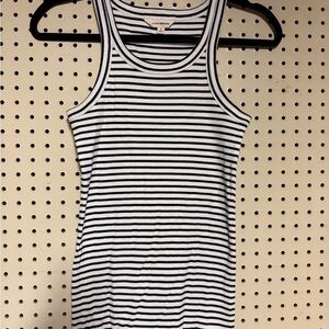 Lucky Brand Black and White Striped Tank Top